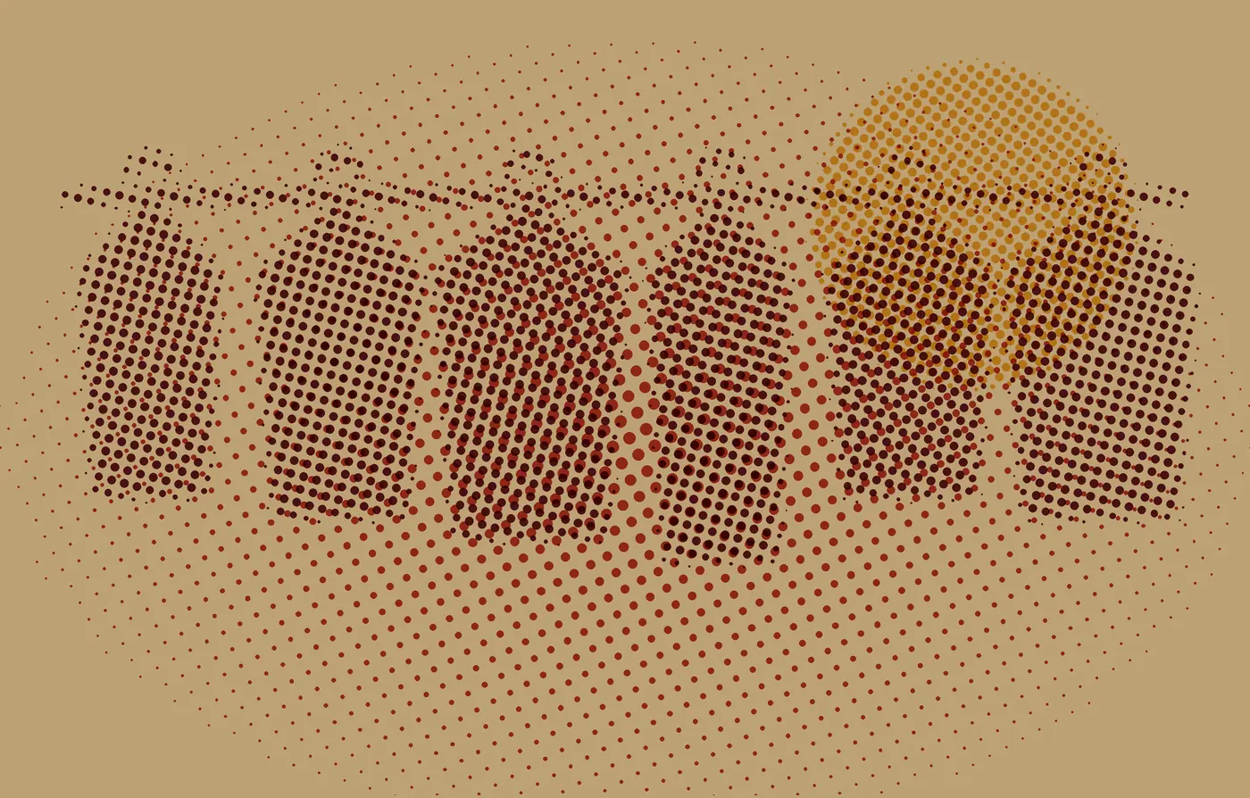 Composition imprimée K.concept : portant de vêtements en trame sérigraphiée